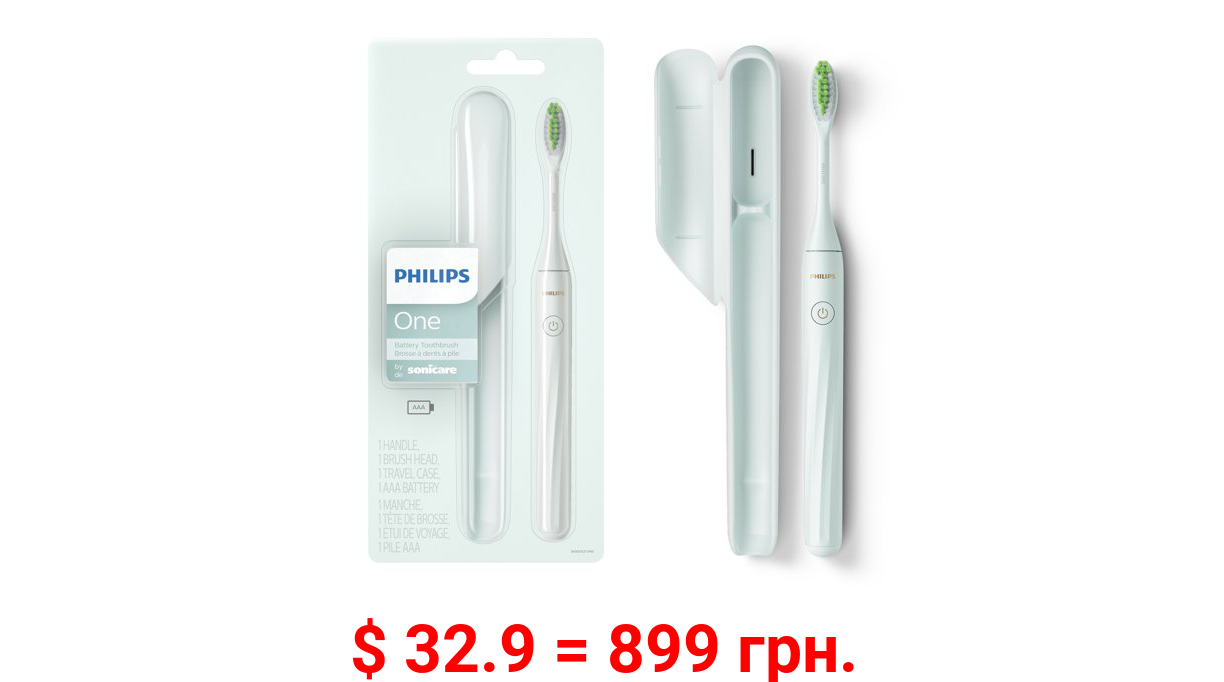 Philips One By Sonicare Battery Toothbrush, Mint Blue, HY1100/03