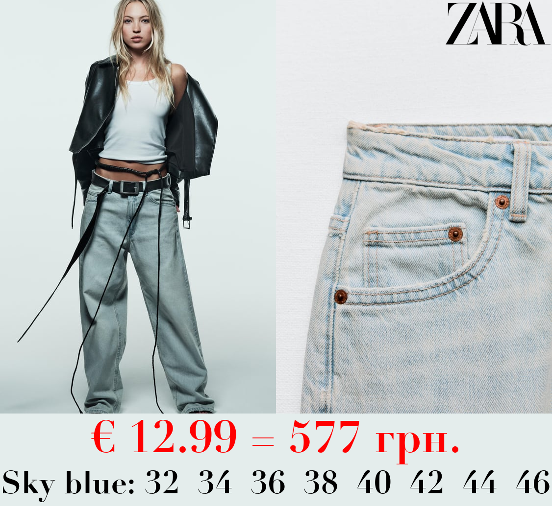 MID-RISE TAILORED BALLOON JEANS