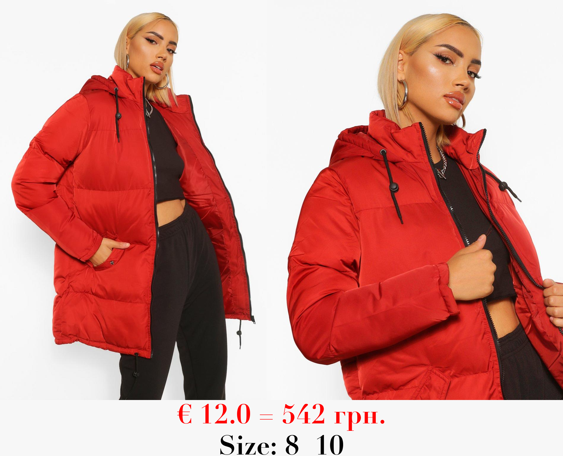 Hooded Longline Puffer Jacket