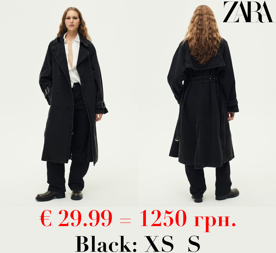 ZW DENIM COLLECTION TRENCH COAT