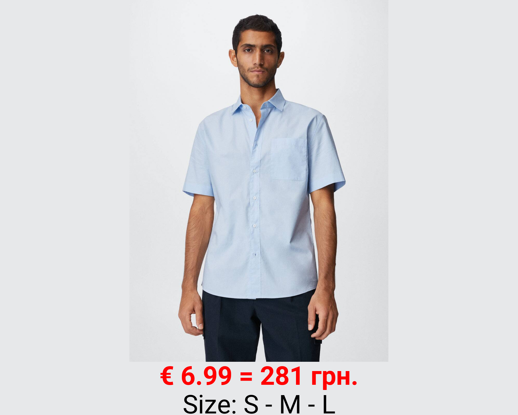 Camisa algodón manga corta