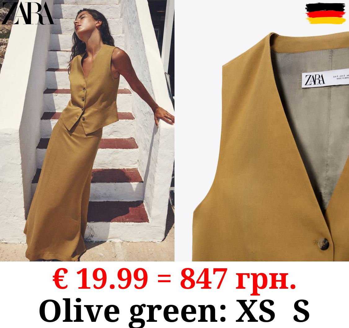 LINEN BLEND WAISTCOAT