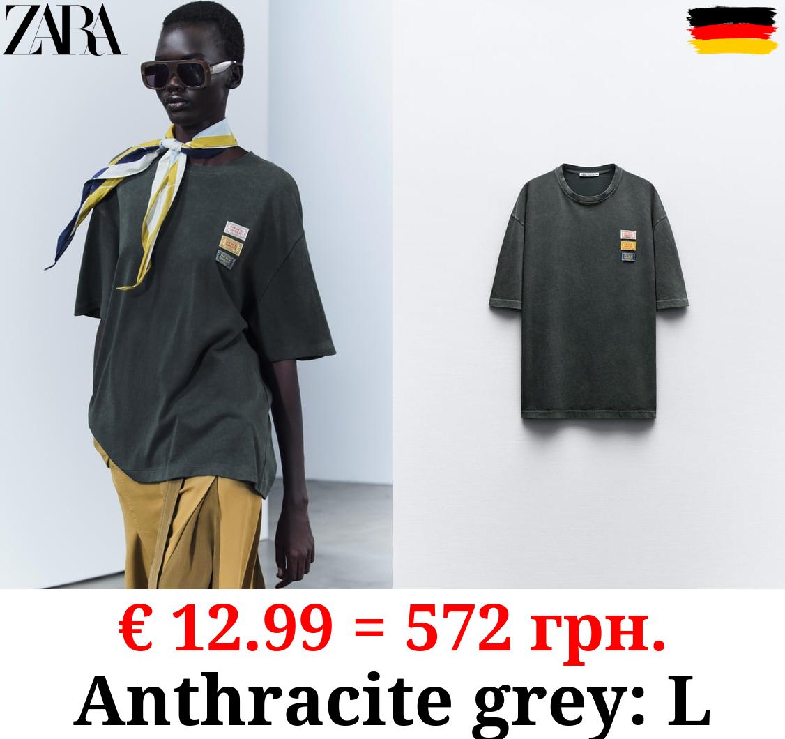 FADED T-SHIRT WITH LABEL