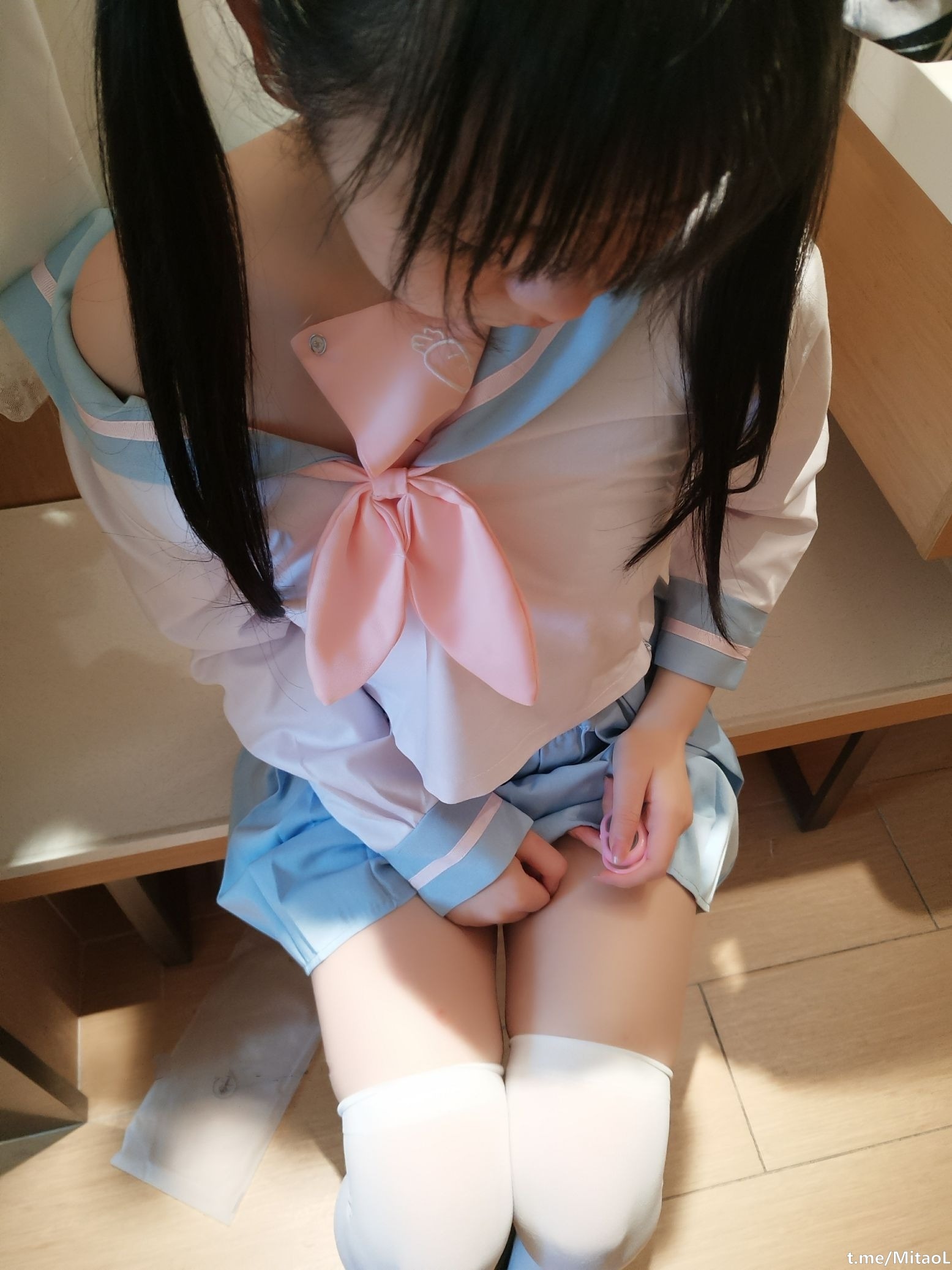 赛高淋酱 双马尾JK蓝 103P 55