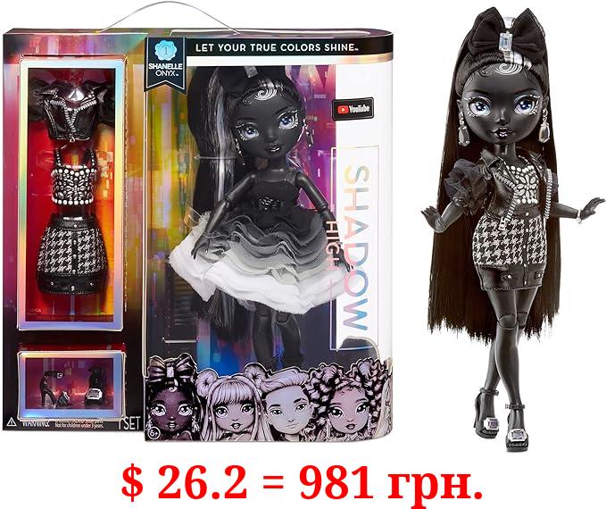 Rainbow High Shadow Series 1 Shanelle Onyx- Grayscale Fashion Doll. 2 Black Designer Outfits to Mix & Match with Accessories, Great Gift for Kids 6-12 Years Old and Collectors, Multicolor, 583554EUC