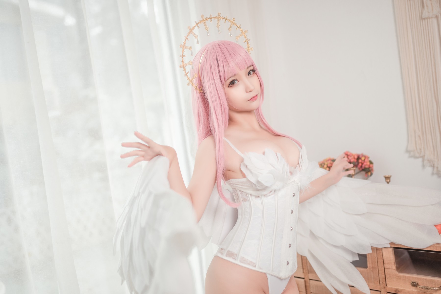 Cosplay 蠢沫沫 Chunmomo 沫沫真爱版 天使本-光天使 39