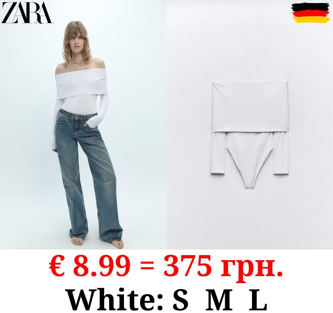 POLYAMIDE OFF-THE-SHOULDER BODYSUIT