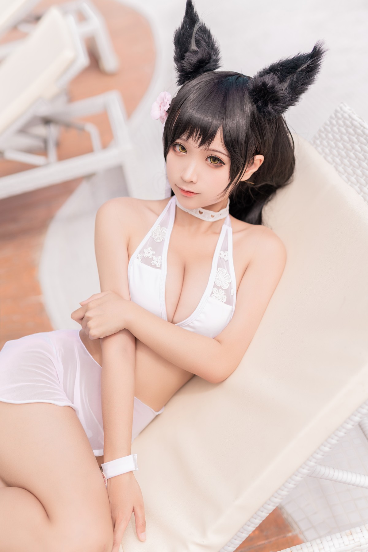 Cosplay 蠢沫沫Chunmomo 爱宕 犬 泳装 3