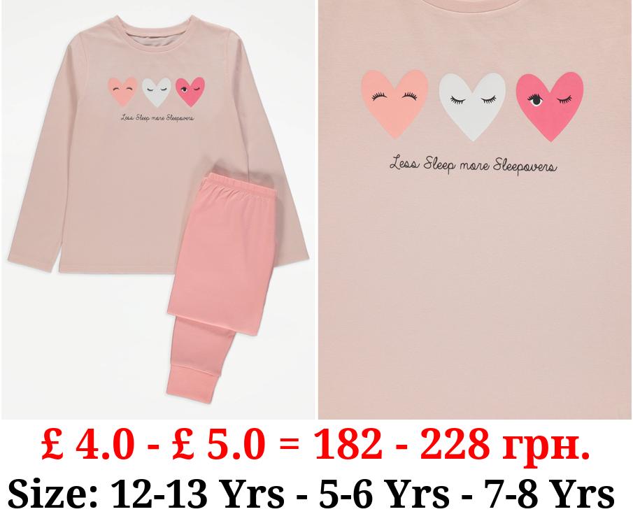 Pink Heart Eyes Sleepover Pyjamas