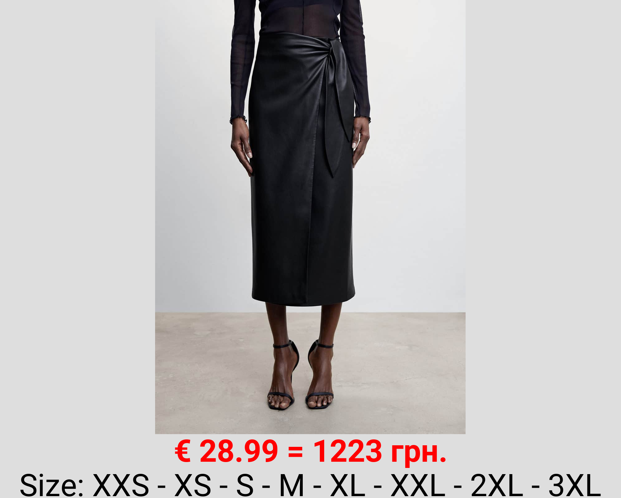 Falda cruzada efecto piel