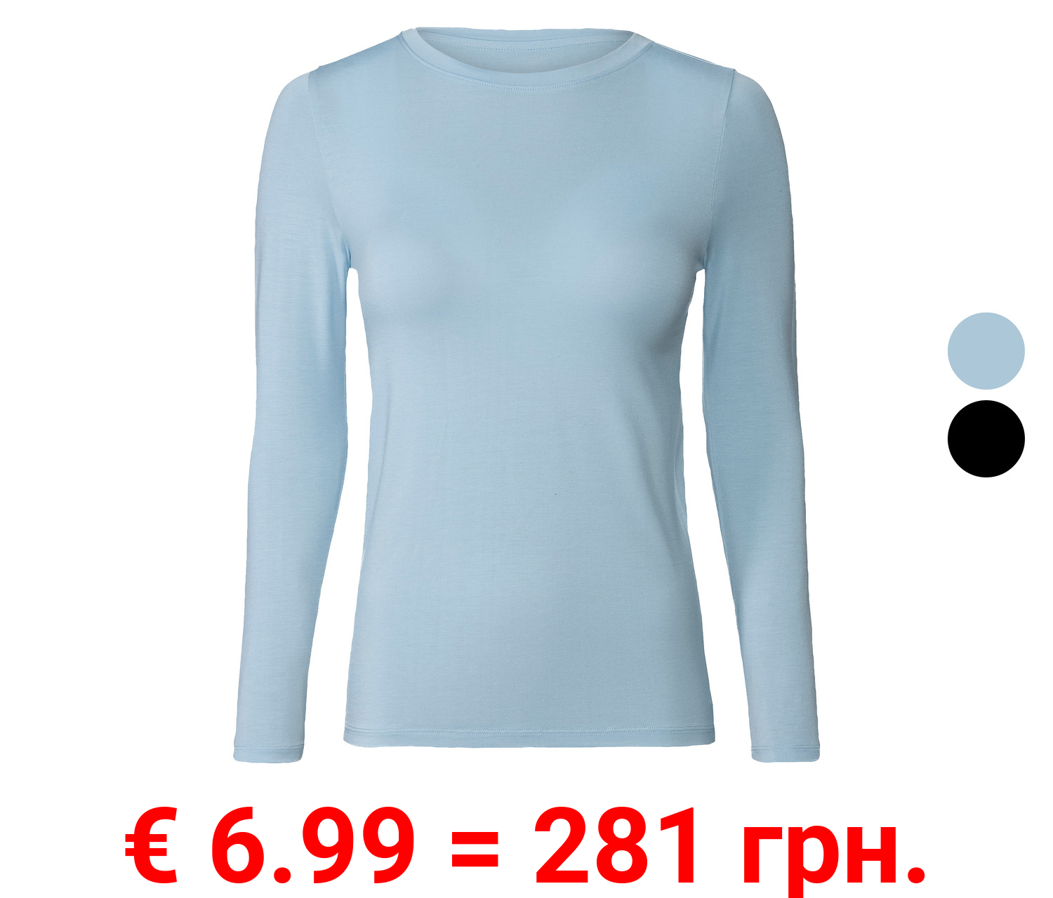 esmara® Damen Thermo-Unterhemd, langarm