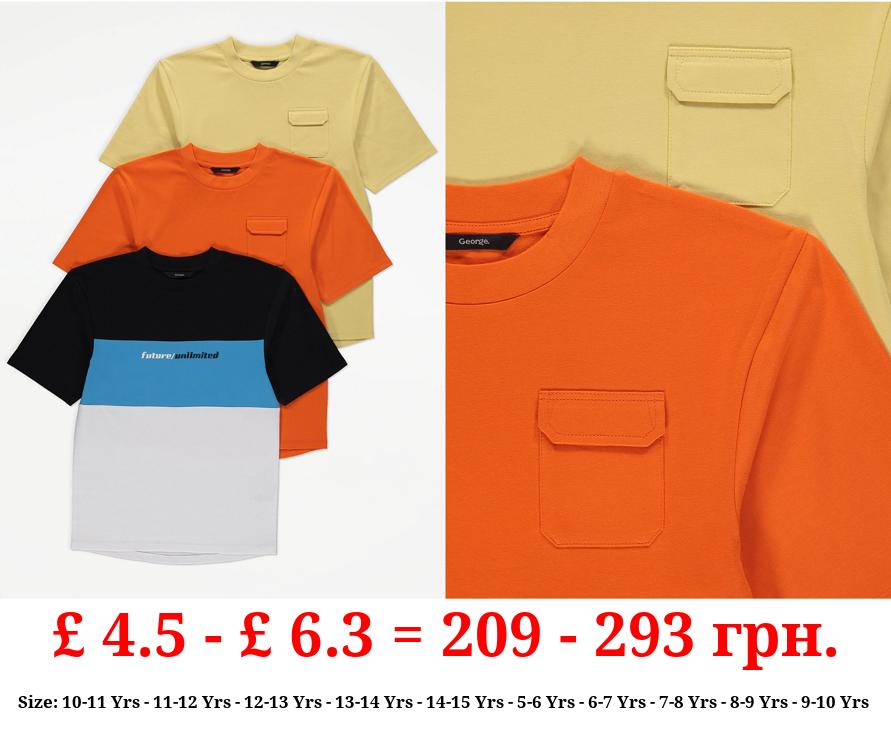 Future Unlimited Pocket T-Shirts 3 Pack