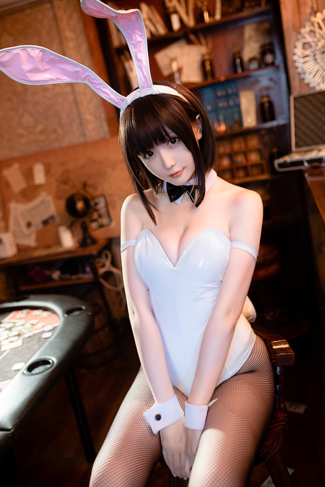 Cosplay 星之迟迟Hoshilily 加藤惠 兔女郎 32
