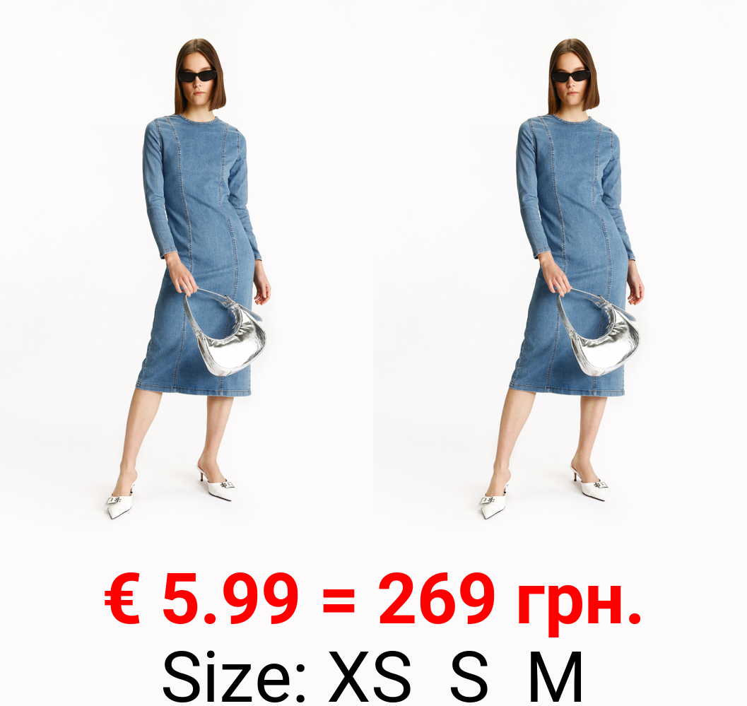 Denim midi dress