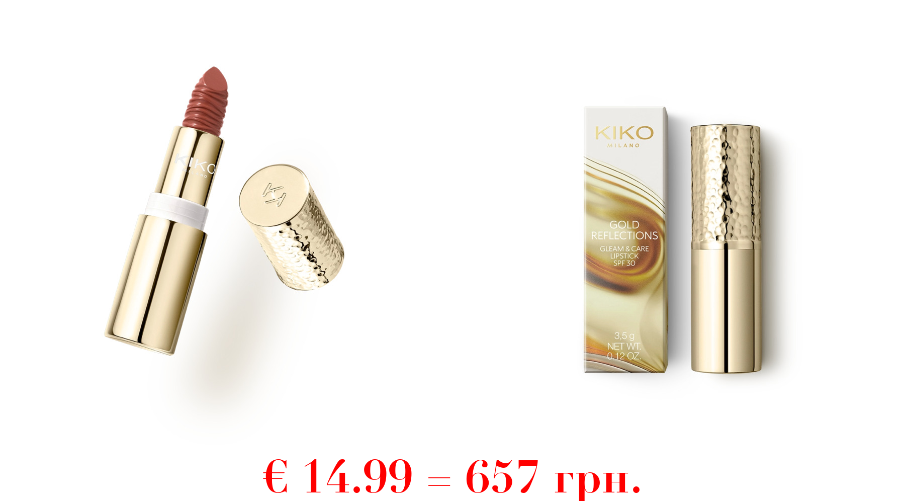 gold reflections gleam & care lipstick spf30