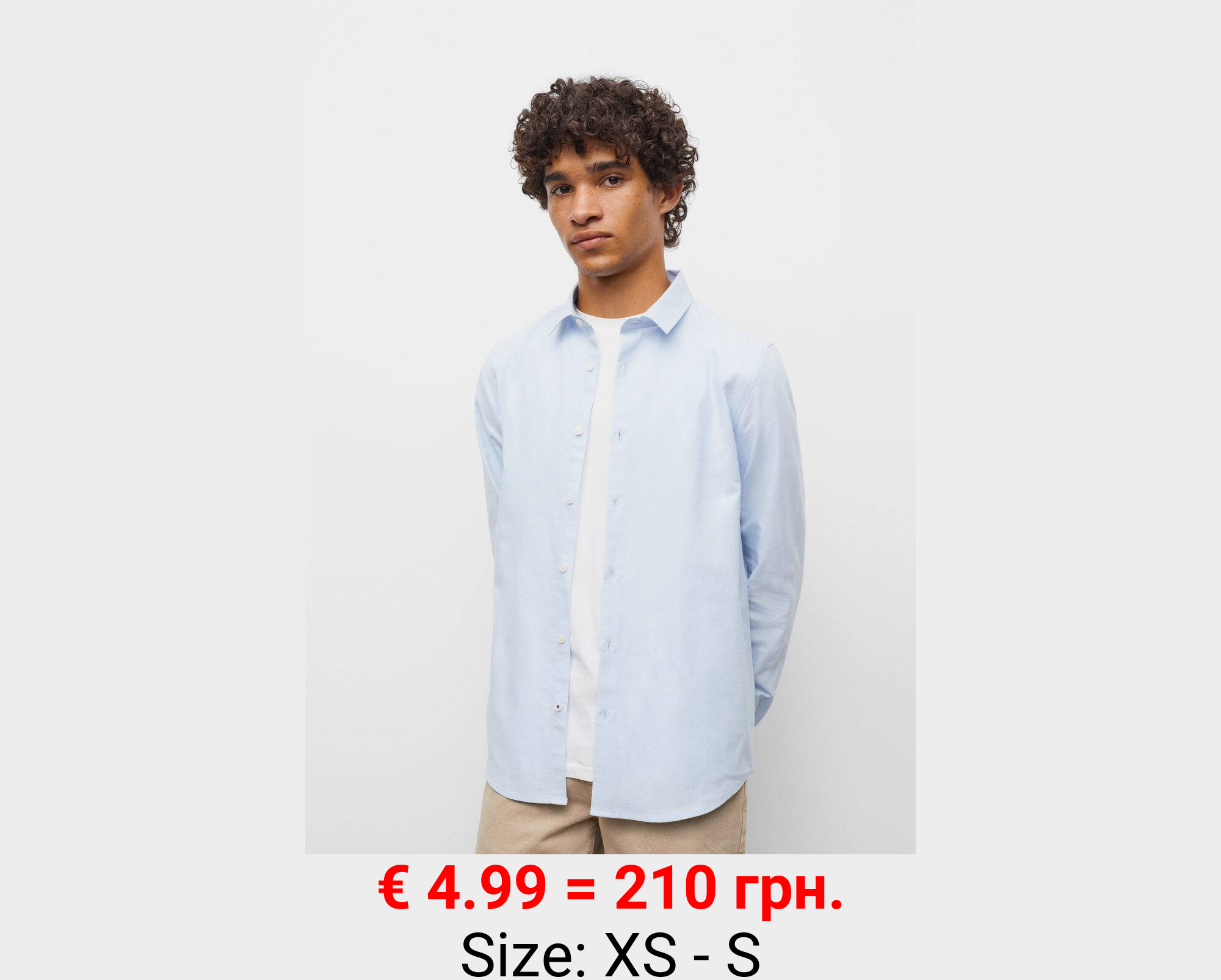 Camisa regular fit oxford algodón