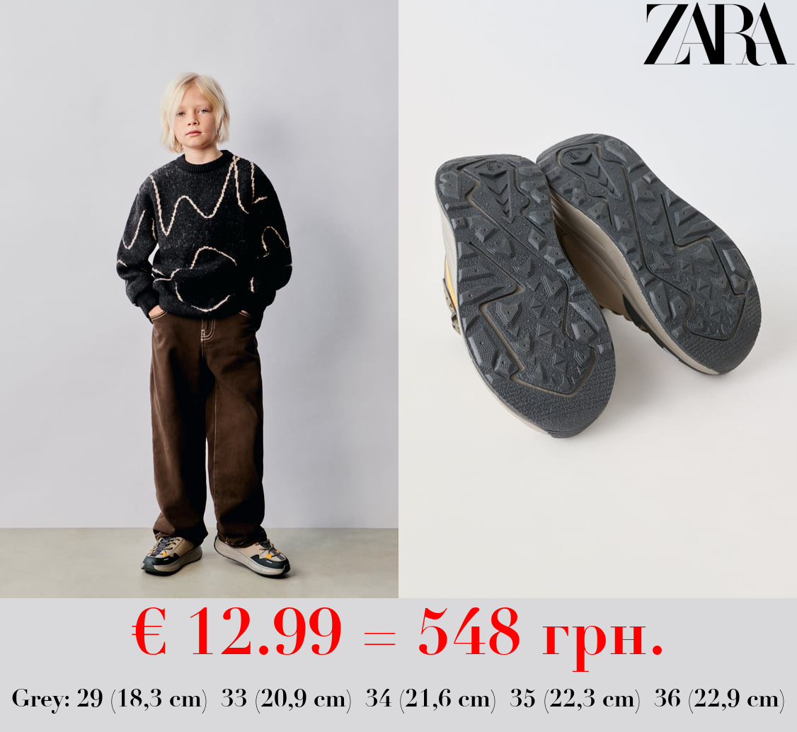 MULTI-PIECE HIGH TOP SNEAKERS