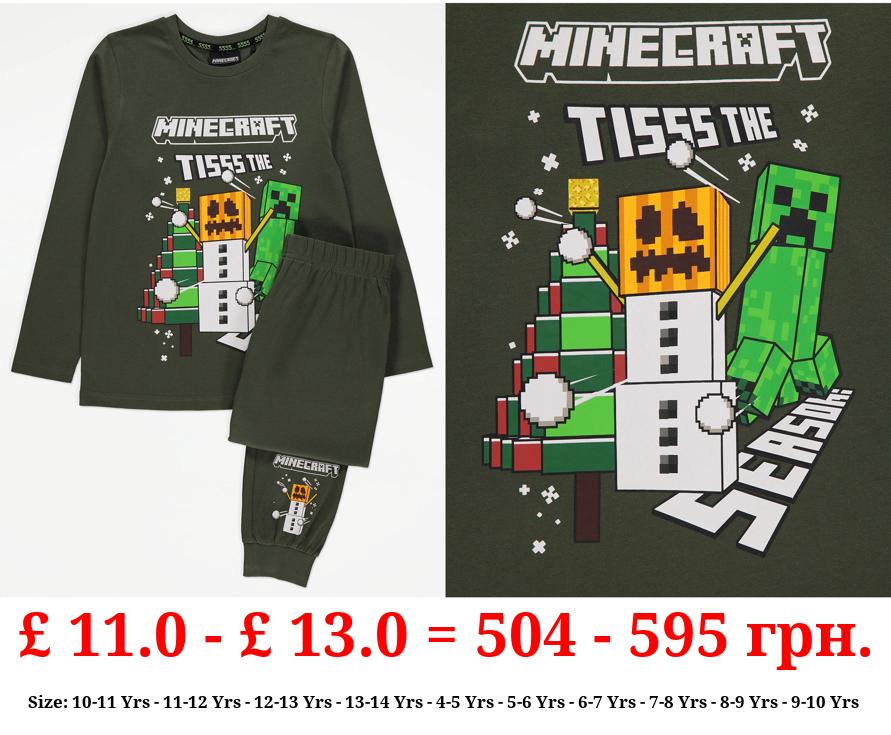 Minecraft Khaki Christmas Pyjamas