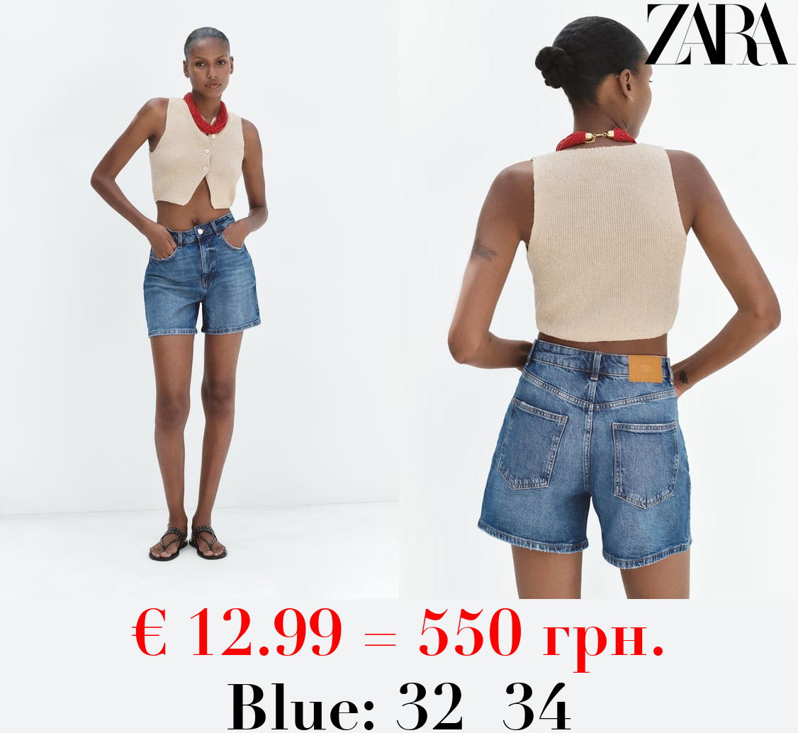 Z1975 DENIM MOM-FIT HIGH-WAIST SHORTS