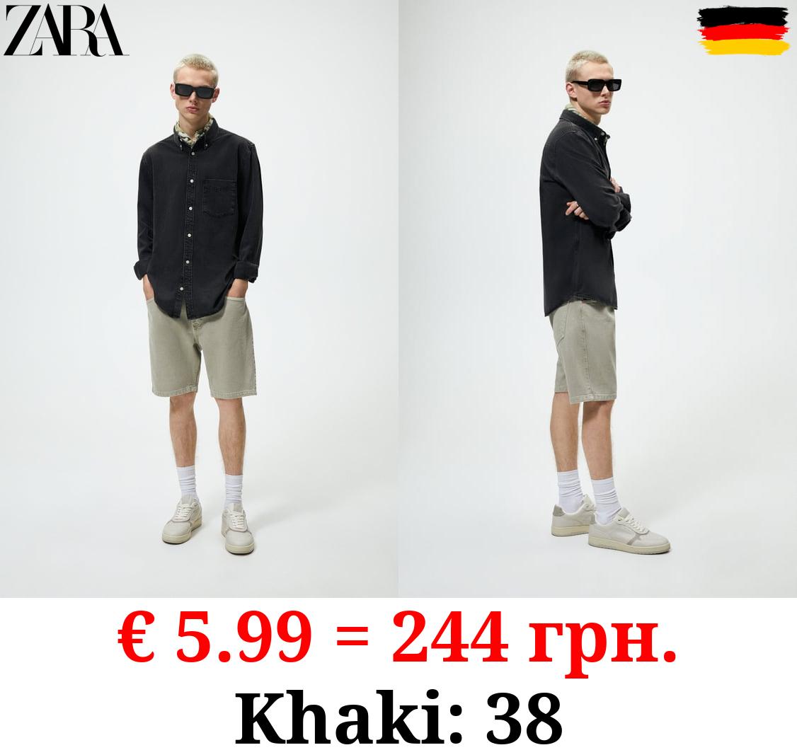 COLOURED DENIM BERMUDA SHORTS