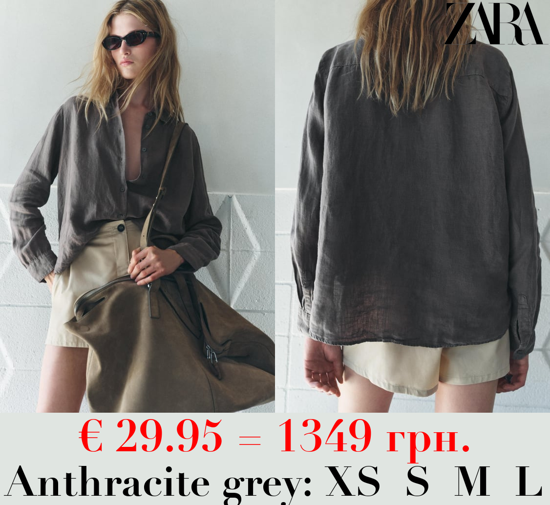 ZW COLLECTION 100% LINEN SHIRT