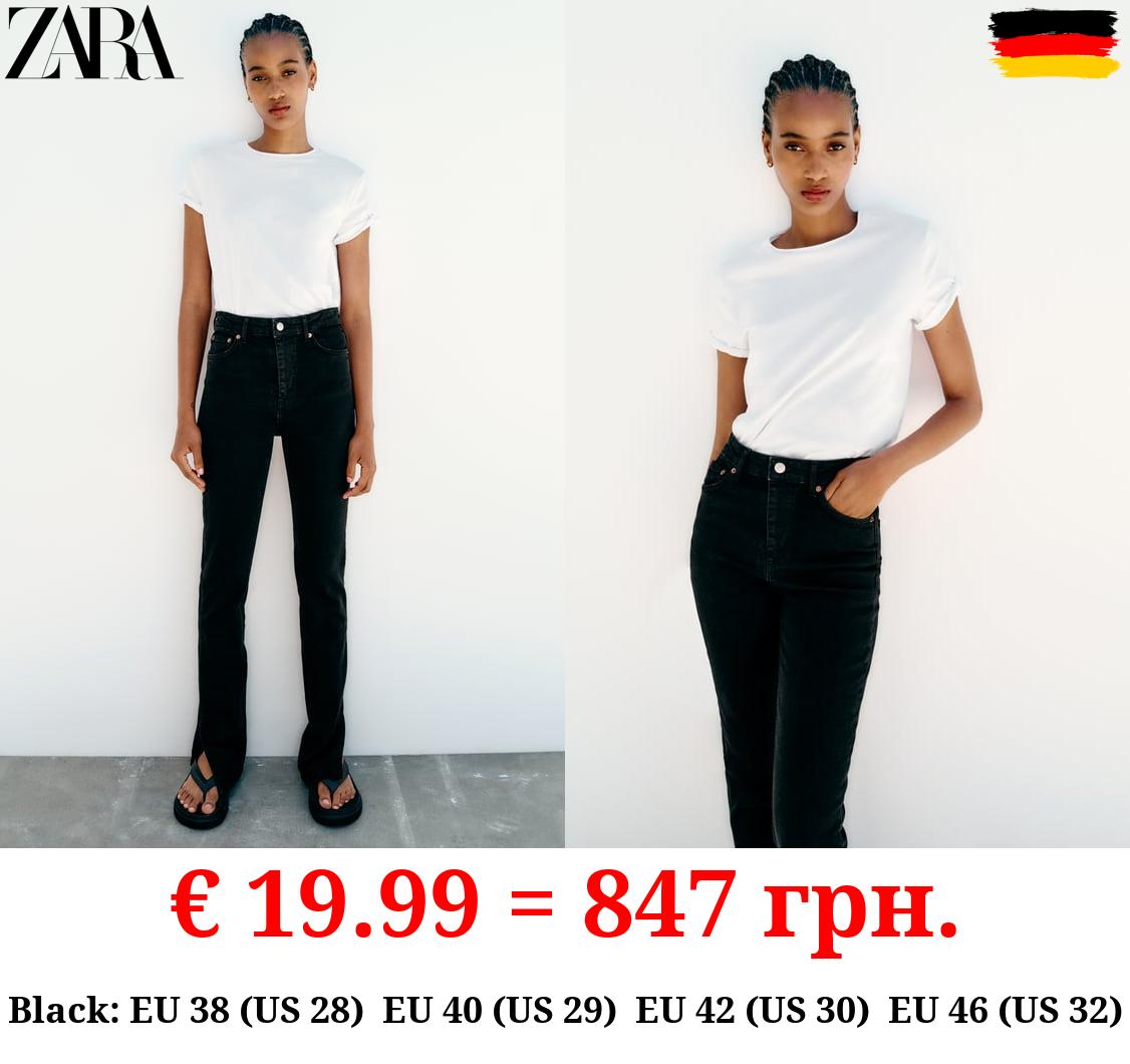 TRF HIGH-WAIST SPLIT HEM FULL LENGTH JEANS