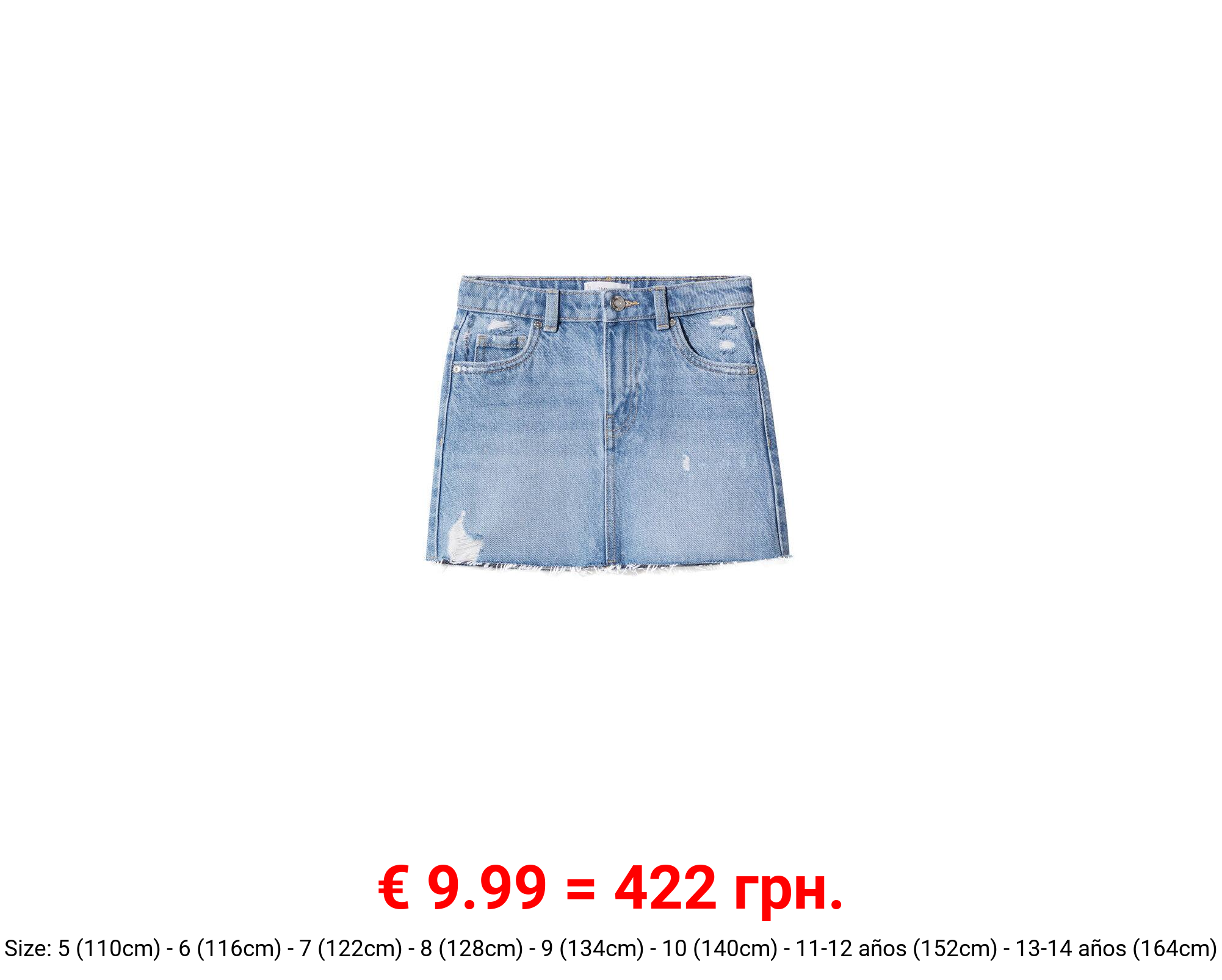 Falda corta denim 