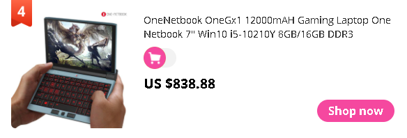 OneNetbook OneGx1 12000mAH Gaming Laptop One Netbook 7'' Win10 i5-10210Y 8GB/16GB DDR3 256GB/512GB SSD WiFi Type-C
