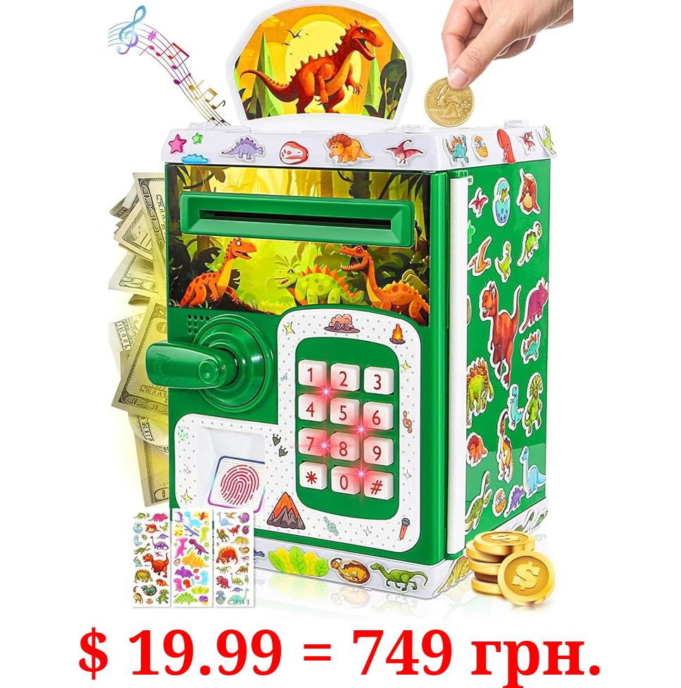 Christmas Kids Gifts,Piggy Bank Kids-Toys-for-Boys,Toddler-Toys for 2 3 4 5 6 7 8 Year Old Boys Girls,ATM Electronic Money-Box,Dinosaur-Toys-for-Kids-3-5-7,Cash Coin Saving-Box,Birthday-Gifts-for-Boys