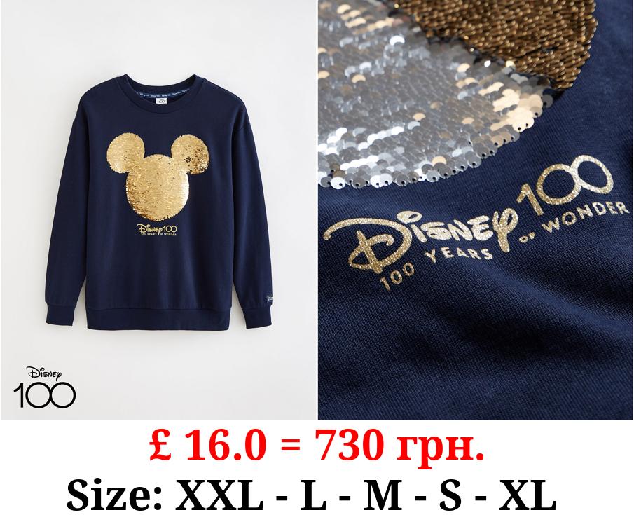 Disney 100 Navy Flip Sequin Sweatshirt