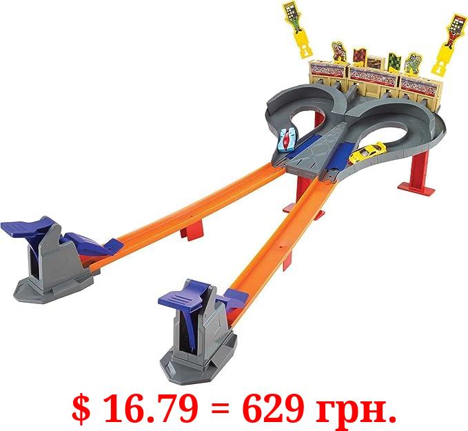 Hot Wheels Toy Car Track Set Super Speed Blastway, Dual-Track Racing for 1 or 2 Players, 1:64 Scale Car (Amazon Exclusive)