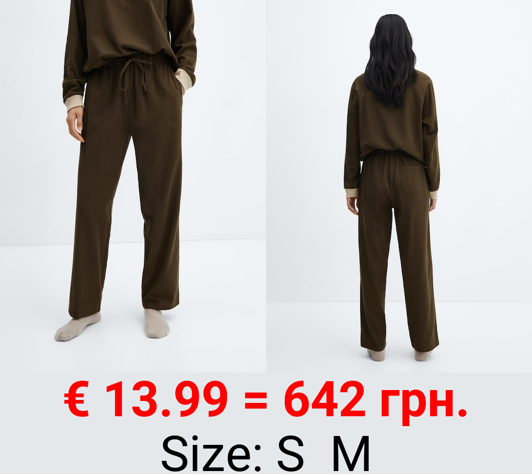 Pantalón recto franela