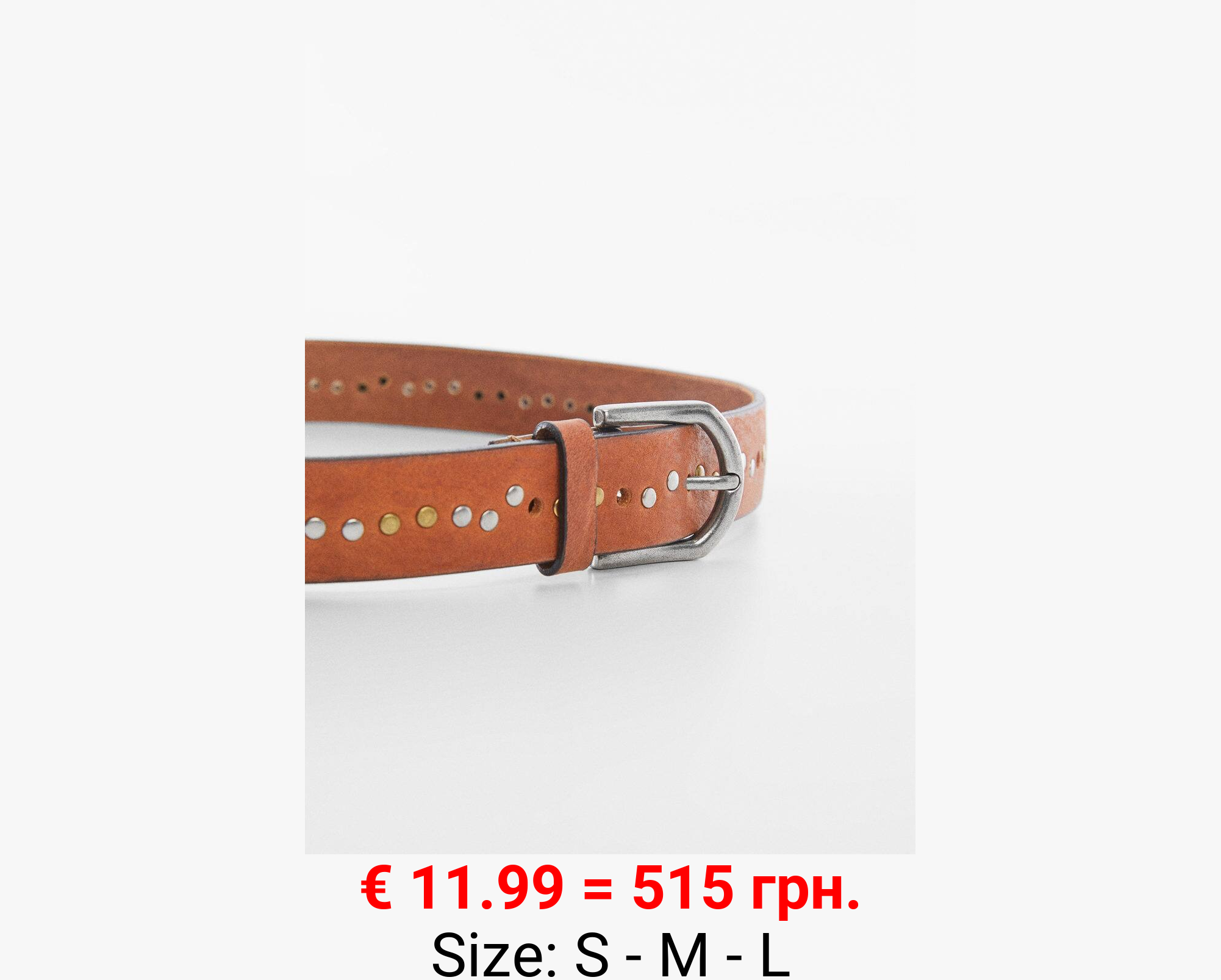 Cinturón piel tachuelas