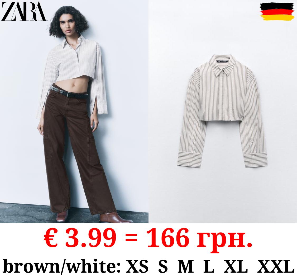 CROPPED STRIPED SHIRT