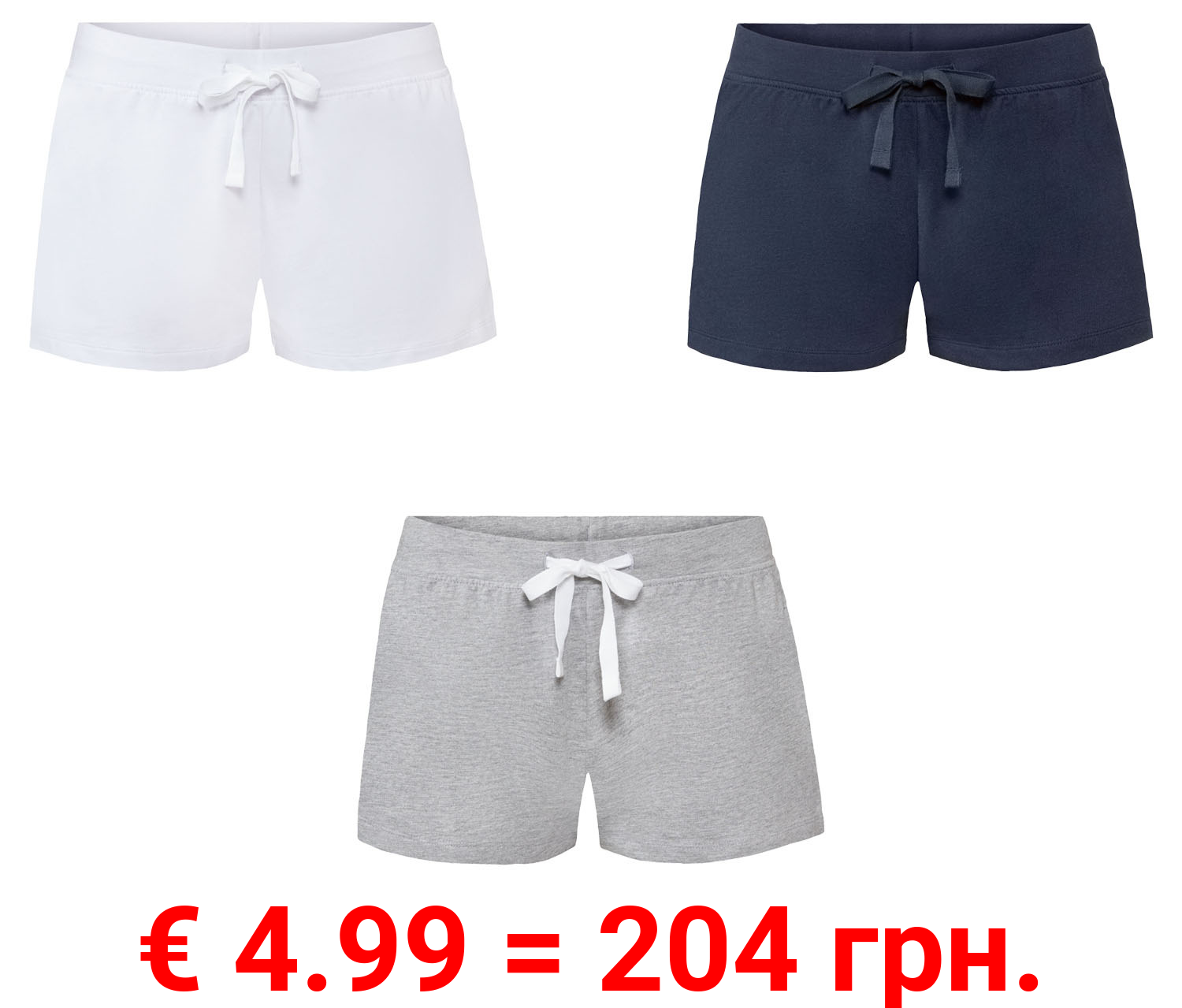 esmara® Damen Hotpants, mit Baumwolle