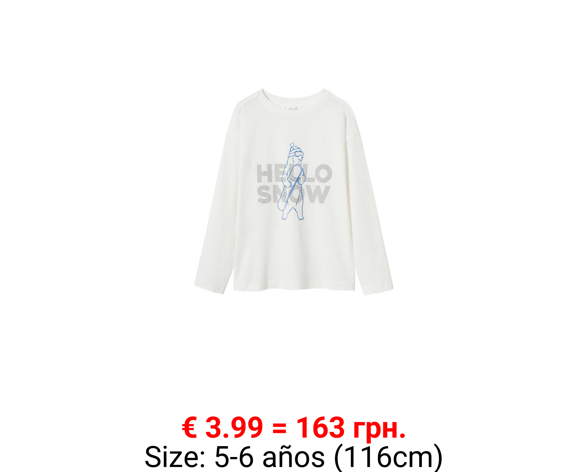 Camiseta manga larga estampada