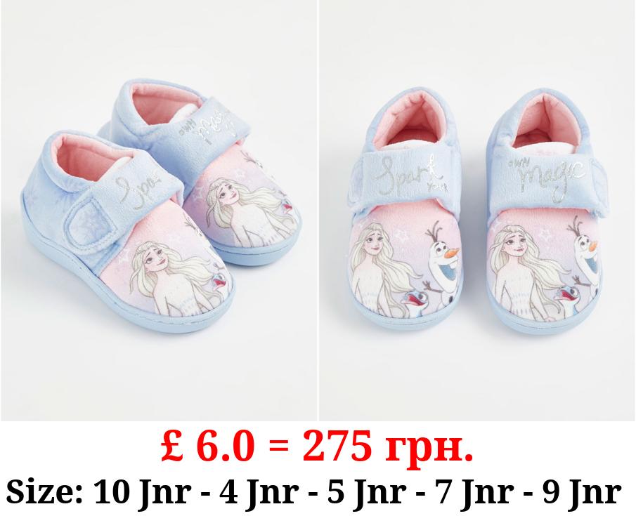 Disney Frozen Blue Character Cupsole Slippers