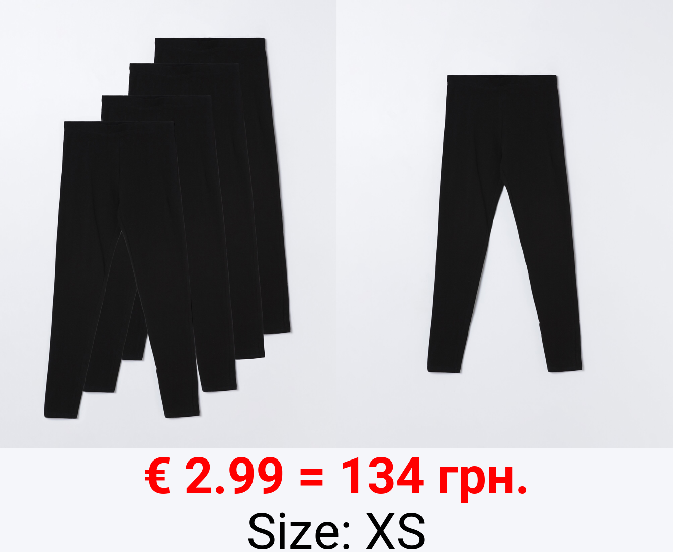 4-pack of long basic leggings