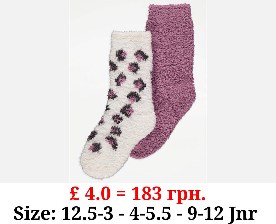 Mauve Cosy Socks 2 Pack