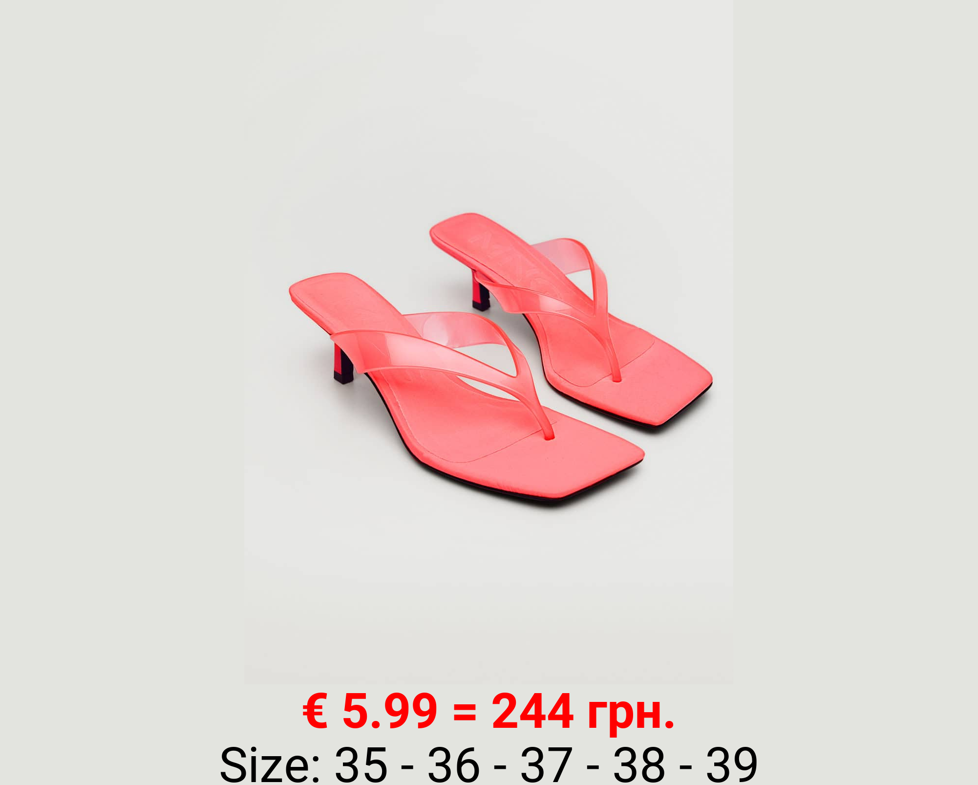 Sandalia vinilo tacón