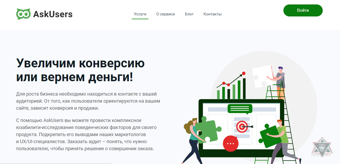 Сервис тестов для сайта. ASKUSERS.