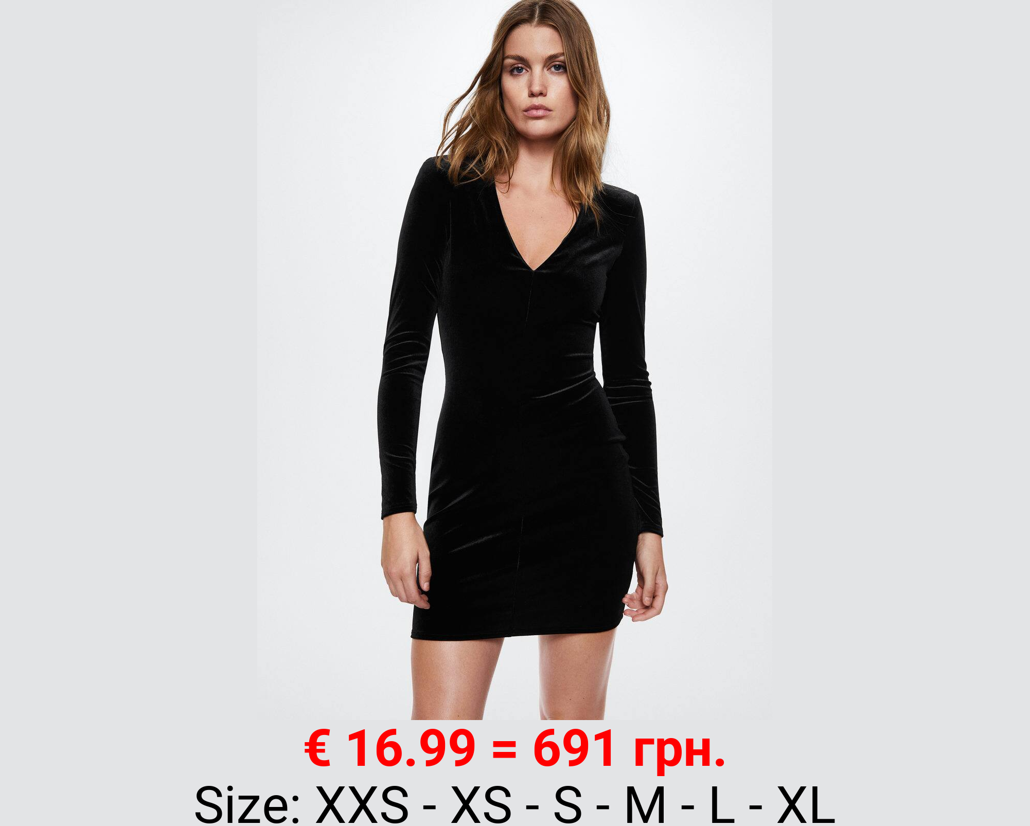 Vestido corto terciopelo