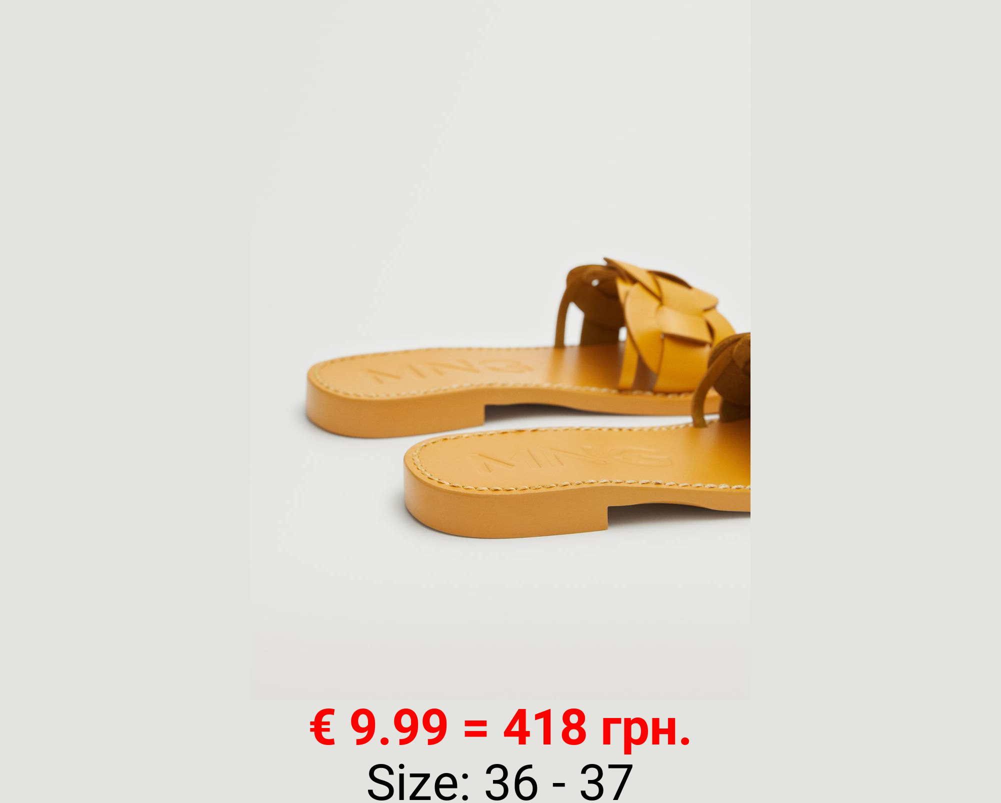 Sandalia trenzada piel