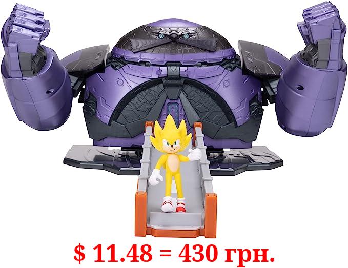 Sonic the Hedgehog 2 Movie Giant Eggman with Super Sonic 2.5" Action Figure Battle Playset