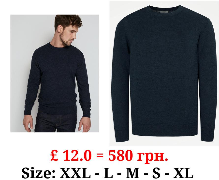 Navy Lightweight Knitted Jumper