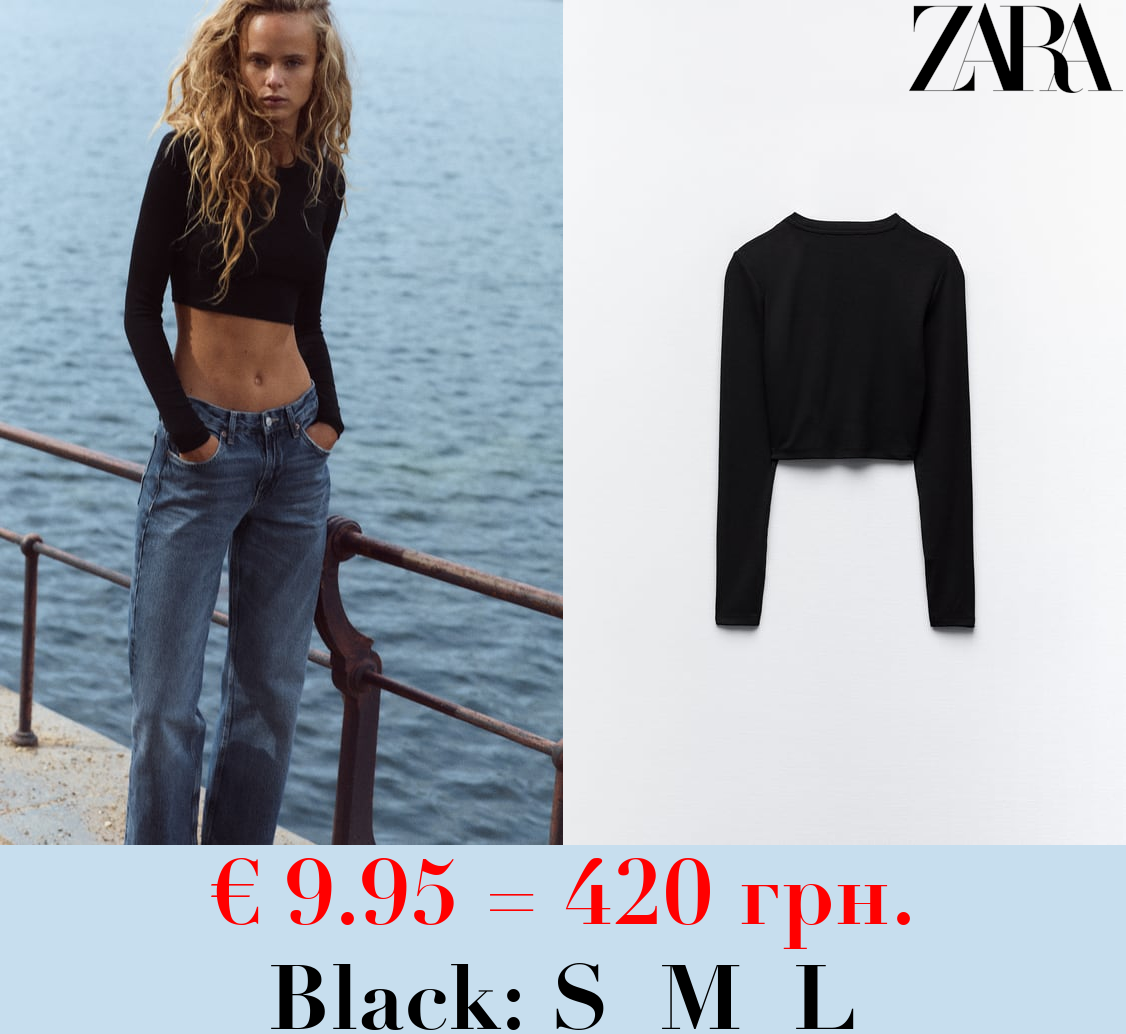 COTTON AND MODAL CROP TOP