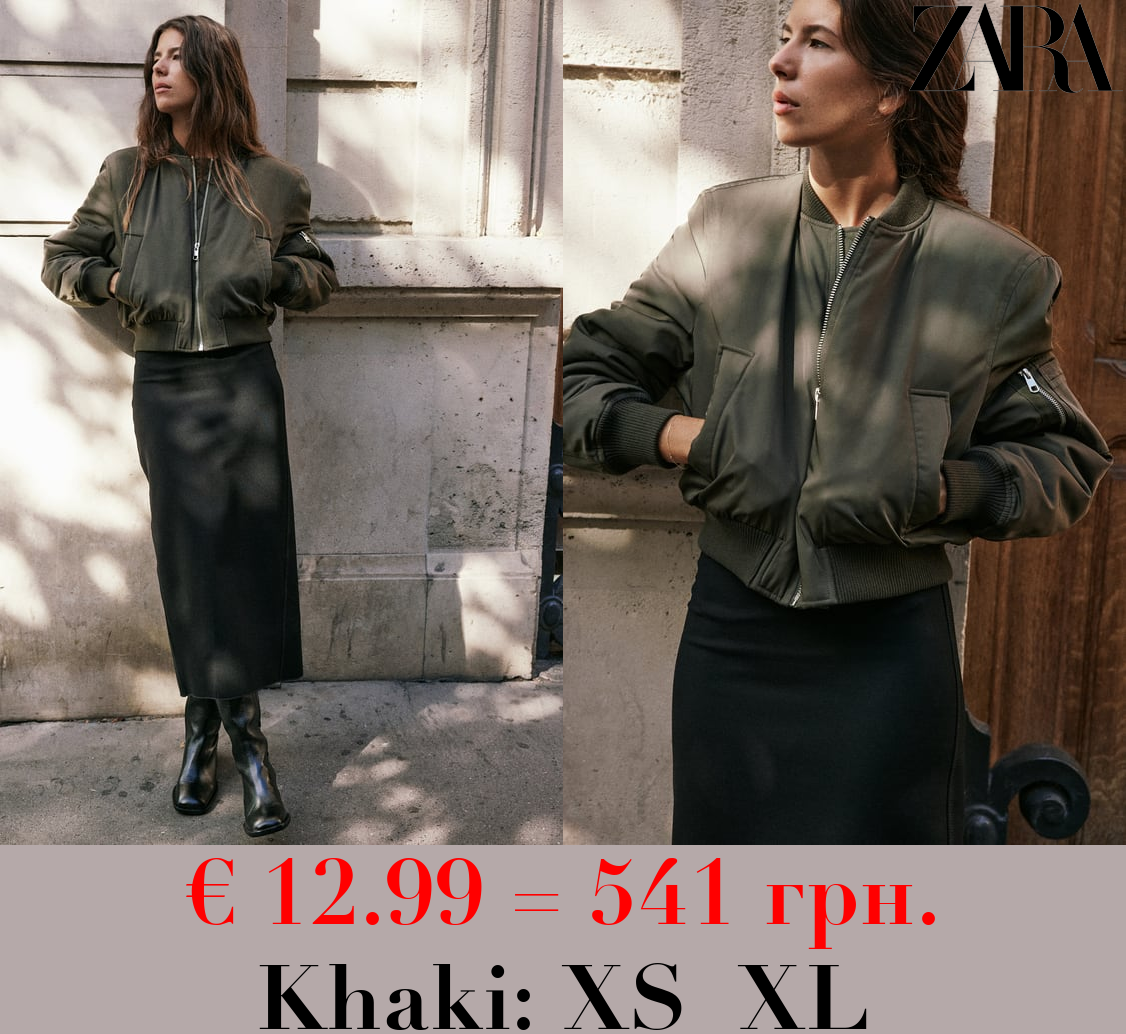 ZW COLLECTION SHORT BOMBER JACKET