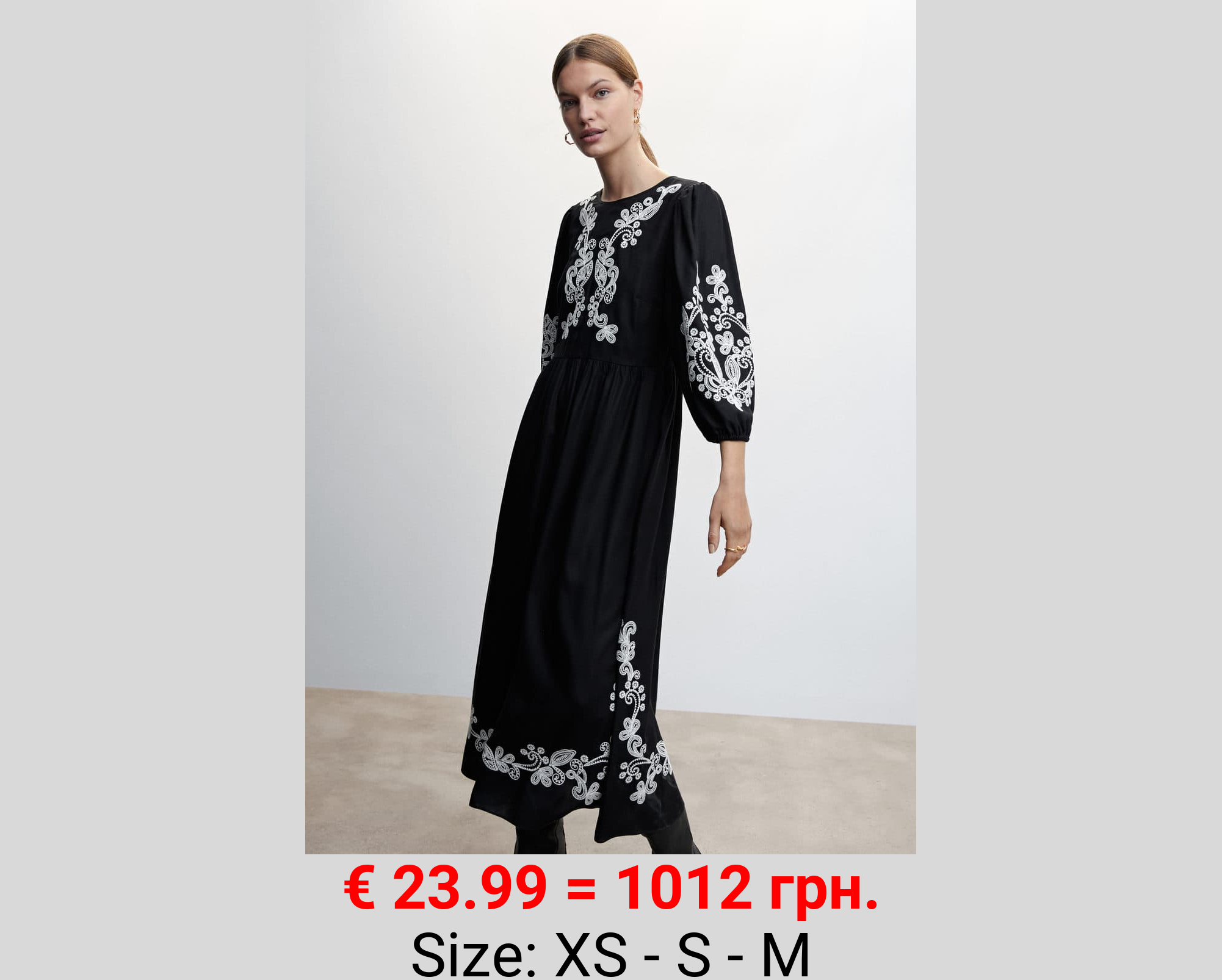 Vestido bordado étnico