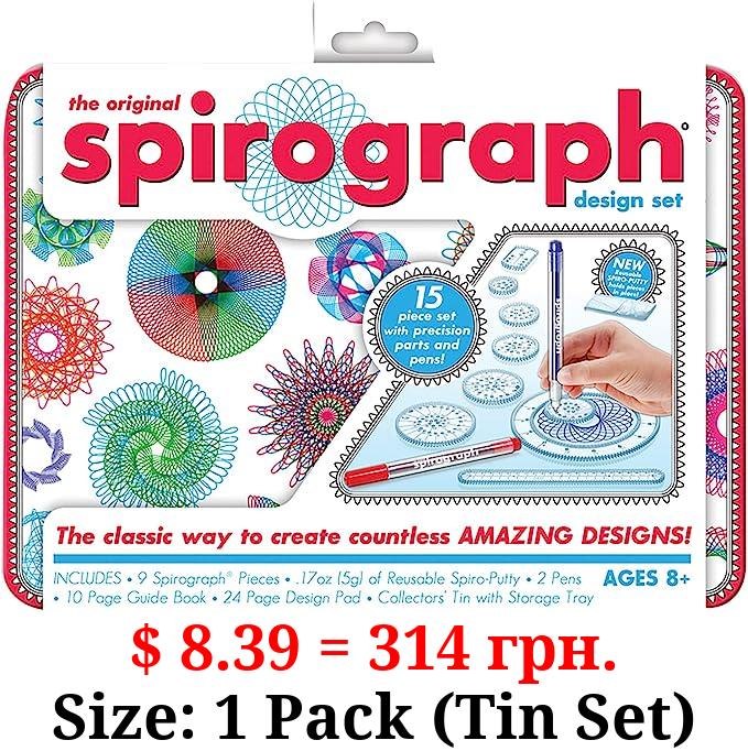 Spirograph Design Set Tin - Classic Gear Design Kit in a Collectors Tin - for Ages 8+