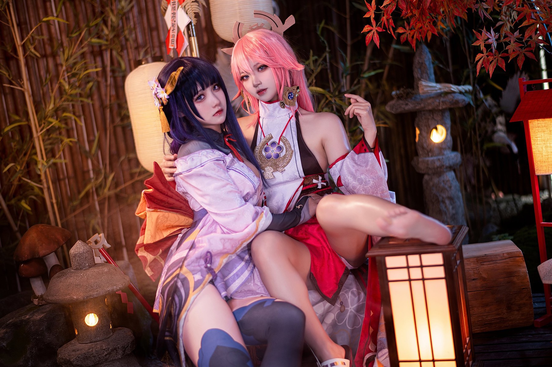 Cosplay 伊喵君 景三 八重 雷神 双倍快乐 35
